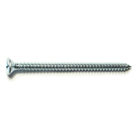 Midwest Fastener Sheet Metal Screw, #12 x 3-1/2 in, Zinc Plated Steel Flat Head Phillips Drive, 100 PK 50845